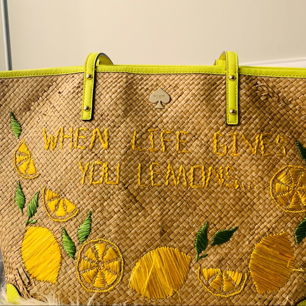 Kate Spade straw tote,  rare find